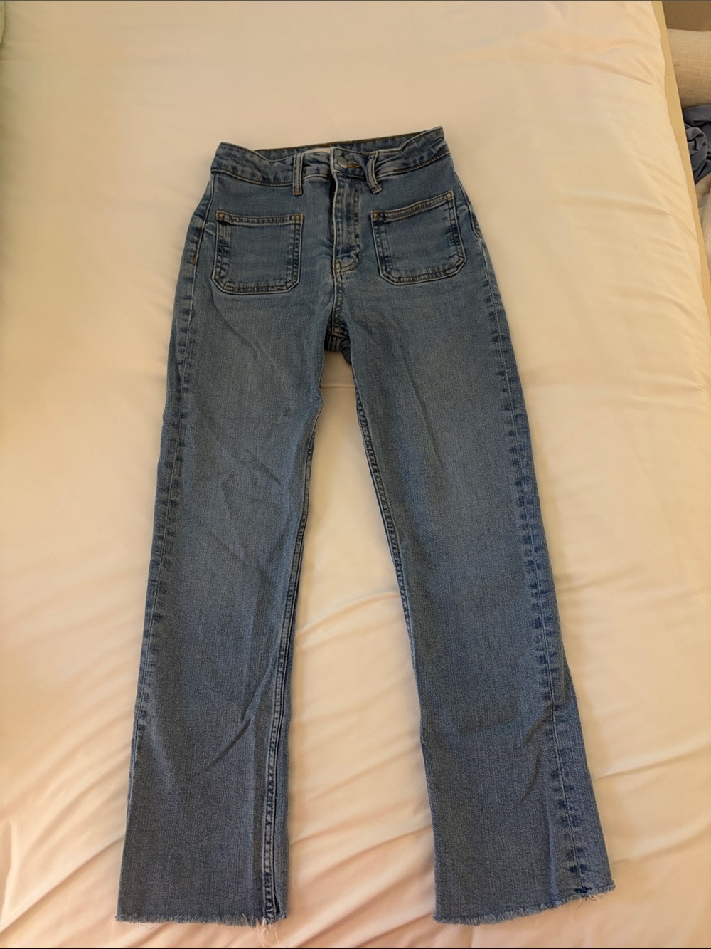 Zara Medium Blue Straight-Leg Women's Jeans